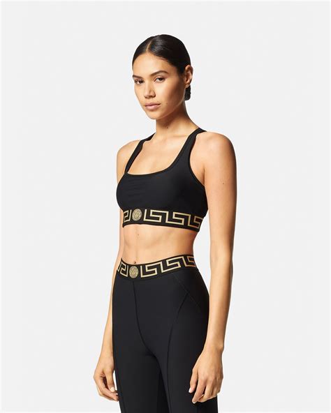 Versace Greca Border Gym Sports Bra for Women 